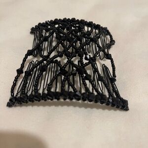 Elegant Black Beaded Hair Clip
